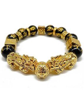 Feng Shui Double Pi Yao Bracelet - Wealth, Protection & Prosperity Charm for All